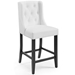 Baronet Tufted Button Faux Leather Counter Stool - White - MOD5672