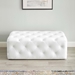 Amour 48" Tufted Button Entryway Faux Leather Bench - White - MOD5720