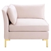 Ardent Performance Velvet Sectional Sofa Corner Chair - Pink - MOD6280