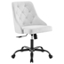 Distinct Tufted Swivel Upholstered Office Chair - Black White