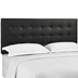 Paisley Tufted Full / Queen Upholstered Faux Leather Headboard - Black