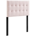 Lily Biscuit Tufted Twin Performance Velvet Headboard - Pink