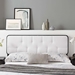 Collins Tufted Full Fabric and Wood Headboard - Black White - MOD8773