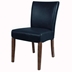 Beverly Hills Bonded  Leather  Chair Set of Two Vintage Blue
