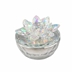 Glass Trinket Box Clear Withrainbow
