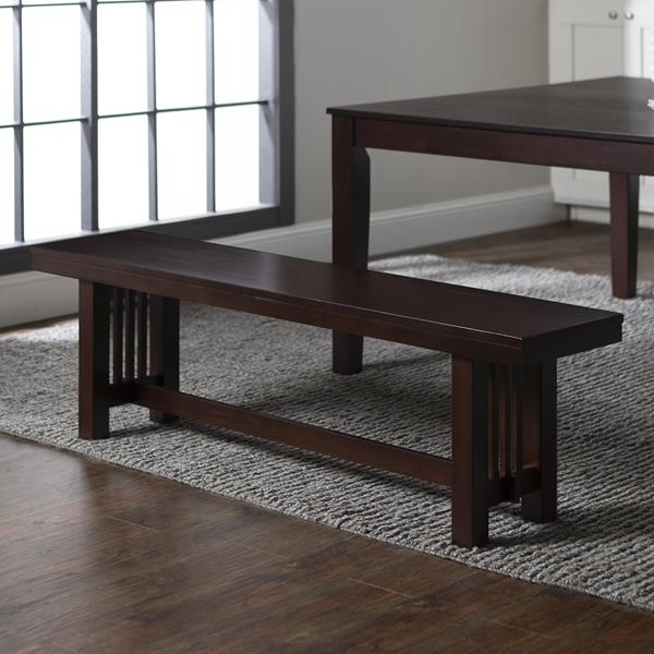 60" Wood Dining Bench - Cappuccino  