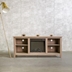 58" Rustic Farmhouse Fireplace TV Stand - Driftwood
