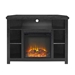 44" Wood Corner Fireplace TV Stand - Black - WEF1638