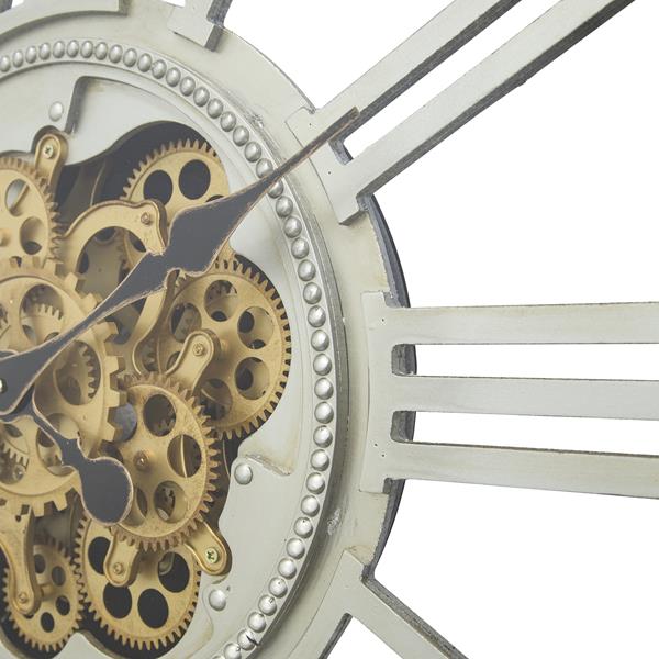 Golden Gears Square Wall Clock 