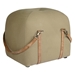 Avaya Ottoman Pouf - Olive And Natural Leather - YHD1409