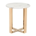 Atlas End Table Stone & Gold