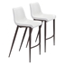 Magnus Bar Chair White & Walnut - Set of 2