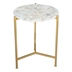 Haru White and Gold Side Table