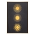 Three Suns Gold and Black Canvas Wall Art