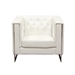 Chelsea Leatherette Chair with Metal Leg - White - DIA1713