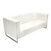 Chelsea Leatherette Sofa with Metal Leg - White - DIA1711