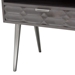 Petra Solid Mango Wood 1-Drawer Accent Table in Smoke Grey Finish - DIA3373