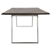 Titan Solid Acacia Wood Dining Table in Espresso Finish with Silver Metal Inlay - DIA3385