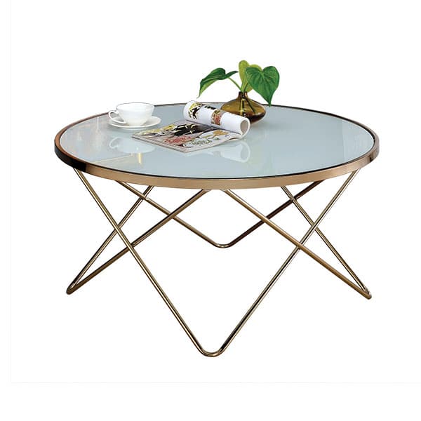 Valora Champagne and Frosted Glass Coffee Table 