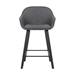 Crimson Faux Leather and Wood Bar and Counter Height Stool - Grey - ARL1009