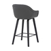 Crimson Faux Leather and Wood Bar and Counter Height Stool - Grey - ARL1009