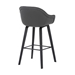 Crimson Faux Leather and Wood Bar Stool - ARL1010
