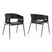 Bronte Wood and Metal Contemporary Dining Room Chairs - Set of 2 - ARL1011
