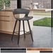 Jagger Modern 26" Wood and Faux Leather Counter Height Bar Stool - Grey - ARL1013