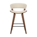 Jagger Modern 26" Wood and Faux Leather Counter Height Bar Stool - Cream - ARL1014