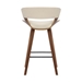 Jagger Modern 26" Wood and Faux Leather Counter Height Bar Stool - Cream - ARL1014