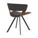 Ulric Wood and Metal Modern Dining Room Accent Chair - Walnut and Charcoal - ARL1019