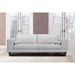 Wynne Contemporary Sofa in Genuine Dove Grey Leather with Brown Wood Legs - ARL1065