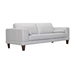 Wynne Contemporary Sofa in Genuine Dove Grey Leather with Brown Wood Legs - ARL1065