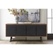 Coco Rustic Oak Wood and Leather Sideboard Cabinets - ARL1071