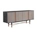 Turin Rustic Oak Wood Sideboard Cabinet with Copper Accent - ARL1077