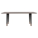Turin Rustic Oak Wood Dining Table with Copper Tip Legs - ARL1078
