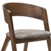 Jackie Mid-Century Upholstered Dining Chairs in Walnut finish - Set of 2 - ARL1079