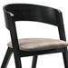 Jackie Mid-Century Upholstered Dining Chairs in Black finish - Set of 2 - ARL1080