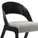 Polly Mid-Century Grey Upholstered Dining Chairs in Black Finish - Set of 2 - ARL1084