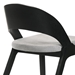 Polly Mid-Century Grey Upholstered Dining Chairs in Black Finish - Set of 2 - ARL1084