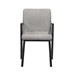 Varde Mid-Century Grey Upholstered Dining Chairs in Black Finish - Set of 2 - ARL1085