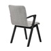 Varde Mid-Century Grey Upholstered Dining Chairs in Black Finish - Set of 2 - ARL1085