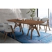 Rowan Grey Upholstered Dining Chairs in Walnut Finish - Set of 2 - ARL1086