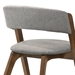 Rowan Grey Upholstered Dining Chairs in Walnut Finish - Set of 2 - ARL1086