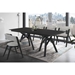 Cortina 79" Mid-Century Modern Black Wood Dining Table with Black Legs - ARL1090