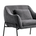 Karen Grey Velvet Modern Accent Chair - ARL1183