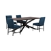 Pirate and Blue Napoli 5 Piece Modern Dining Set - ARL1190