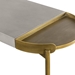 Dua Grey Concrete Console Table with Antique Brass - ARL1212