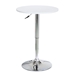 Bentley Adjustable Polyurethane Bar Table in White and Chrome Metal finish
 - ARL1258