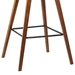 Fox 30" Mid-Century Bar Height Bar Stool in Brown Faux Leather with Walnut Wood - ARL1260